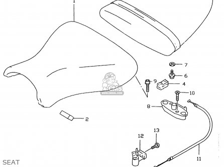 SEAT - GSXR600 1997 (V) (E02 E04 E18 E22 E24 E25 E34 E39)