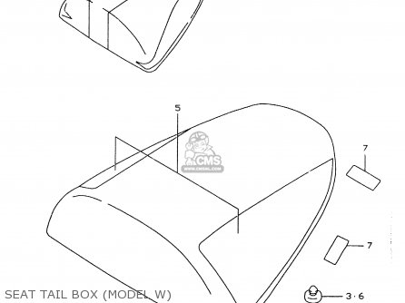 SEAT TAIL BOX (MODEL W) - GSXR600 1997 (V) (E02 E04 E18 E22 E24 E25 E34 E39)