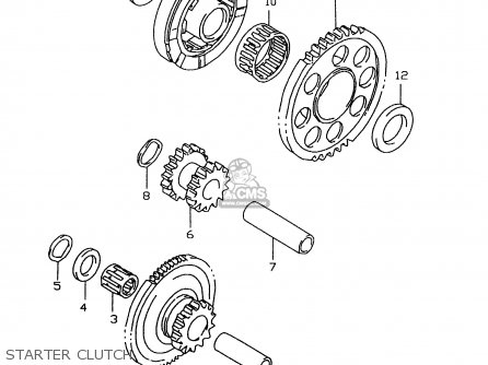 STARTER CLUTCH - GSXR600 1997 (V) (E02 E04 E18 E22 E24 E25 E34 E39)