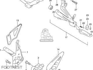 Suzuki GSXR600 1997 (V) USA (E03) parts lists and schematics