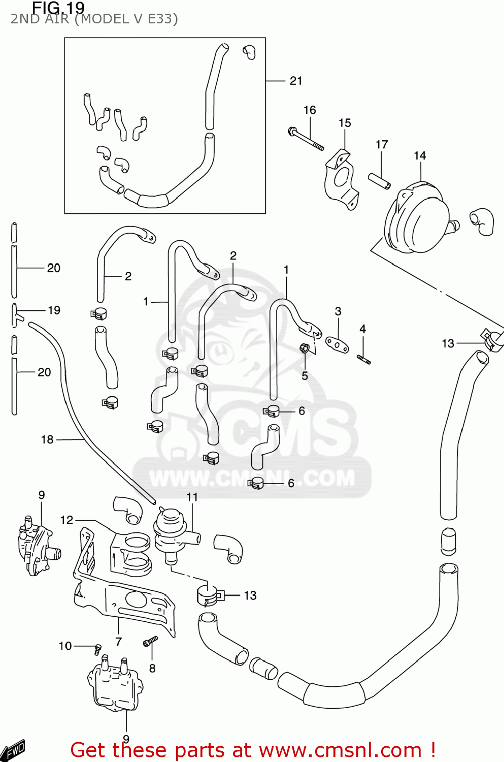 2ND AIR (MODEL V E33) GSXR600 1997 (V) USA (E03)