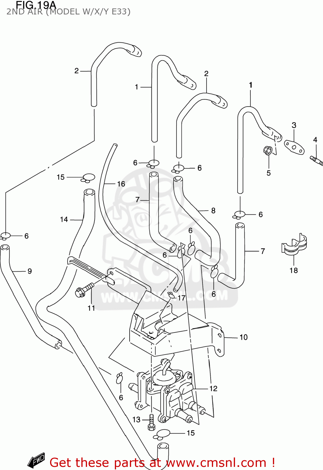2ND AIR (MODEL W/X/Y E33) GSXR600 1997 (V) USA (E03)