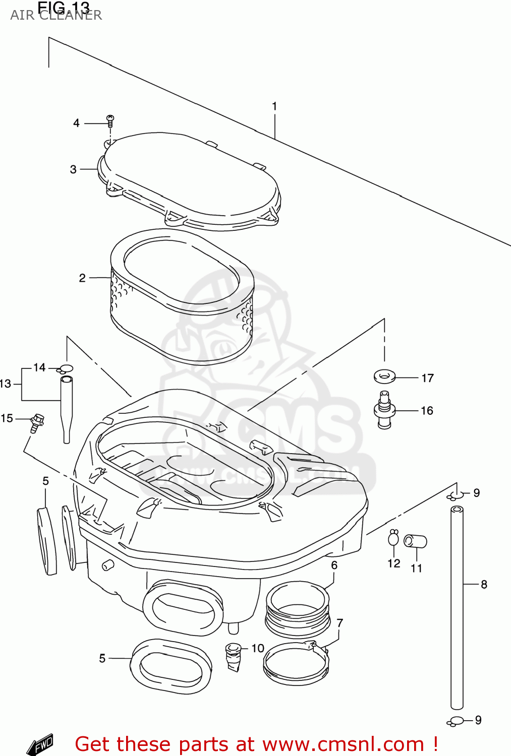 AIR CLEANER GSXR600 1997 (V) USA (E03)