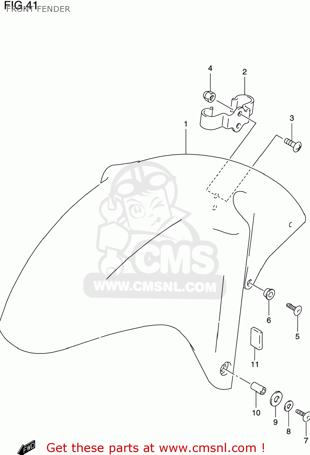 FRONT FENDER GSXR600 1997 (V) USA (E03)