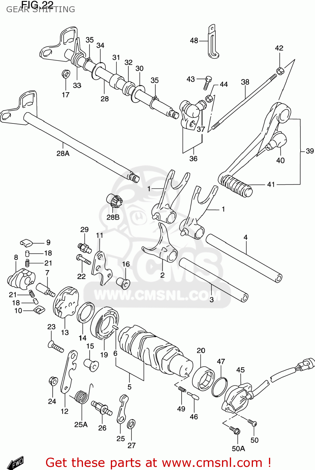 GEAR SHIFTING GSXR600 1997 (V) USA (E03)