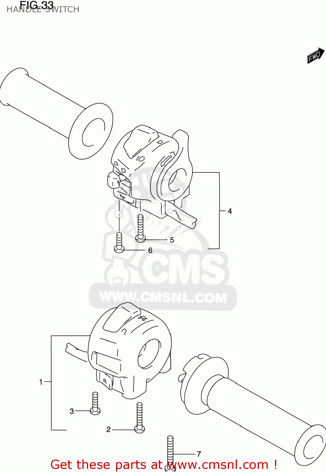 HANDLE SWITCH GSXR600 1997 (V) USA (E03)