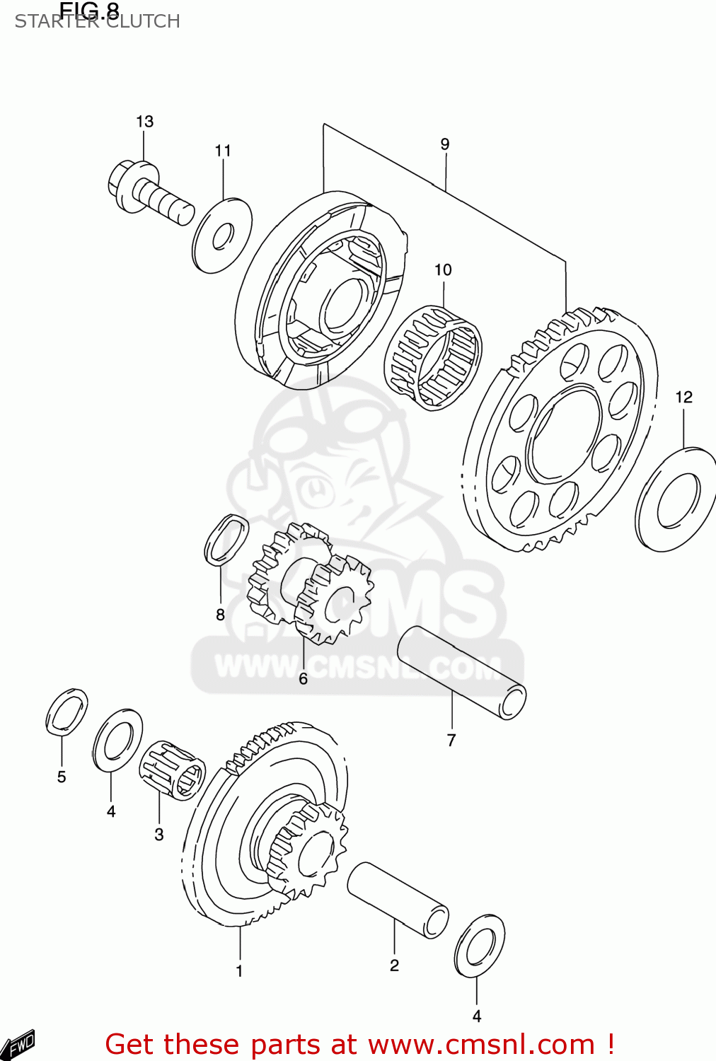 STARTER CLUTCH GSXR600 1997 (V) USA (E03)