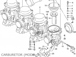 CARBURETOR (MODEL W/X/Y) - GSXR600 1997 (V) USA (E03)