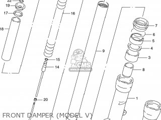FRONT DAMPER (MODEL V) - GSXR600 1997 (V) USA (E03)