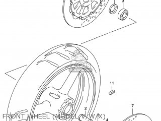 FRONT WHEEL (MODEL V/W/X) - GSXR600 1997 (V) USA (E03)