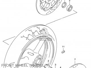 FRONT WHEEL (MODEL Y) - GSXR600 1997 (V) USA (E03)