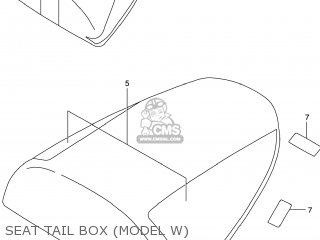 SEAT TAIL BOX (MODEL W) - GSXR600 1997 (V) USA (E03)
