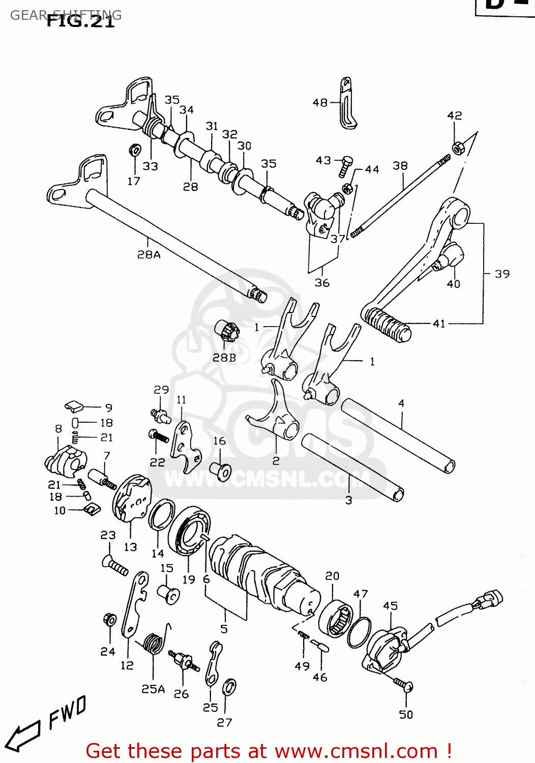 GEAR SHIFTING GSXR600 1998 (W) (E02 E04 E18 E22 E24 E25 E34 E39)