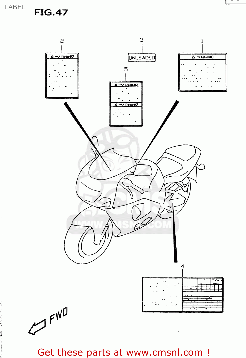 LABEL GSXR600 1998 (W) (E02 E04 E18 E22 E24 E25 E34 E39)