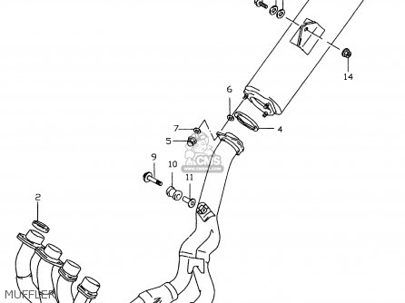 MUFFLER - GSXR600 1998 (W) (E02 E04 E18 E22 E24 E25 E34 E39)