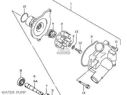 WATER PUMP - GSXR600 1998 (W) (E02 E04 E18 E22 E24 E25 E34 E39)