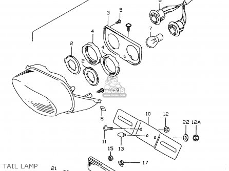 TAIL LAMP - GSXR600 1998 (W) (E02 E04 E18 E22 E24 E25 E34 E39)