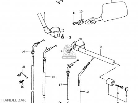 HANDLEBAR - GSXR600 1998 (W) (E02 E04 E18 E22 E24 E25 E34 E39)
