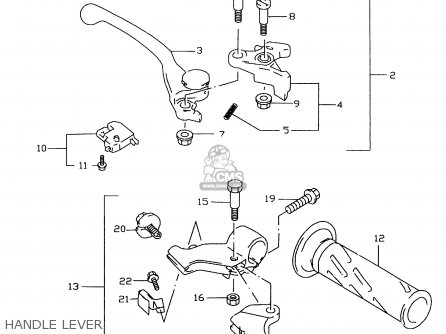 HANDLE LEVER - GSXR600 1998 (W) (E02 E04 E18 E22 E24 E25 E34 E39)