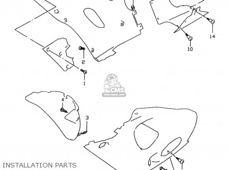INSTALLATION PARTS - GSXR600 1998 (W) (E02 E04 E18 E22 E24 E25 E34 E39)