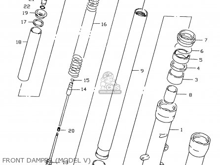 FRONT DAMPER (MODEL V) - GSXR600 1998 (W) (E02 E04 E18 E22 E24 E25 E34 E39)