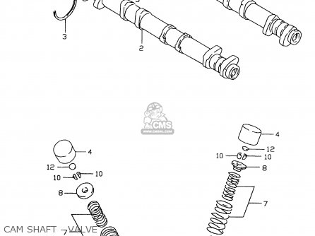 CAM SHAFT - VALVE - GSXR600 1998 (W) (E02 E04 E18 E22 E24 E25 E34 E39)