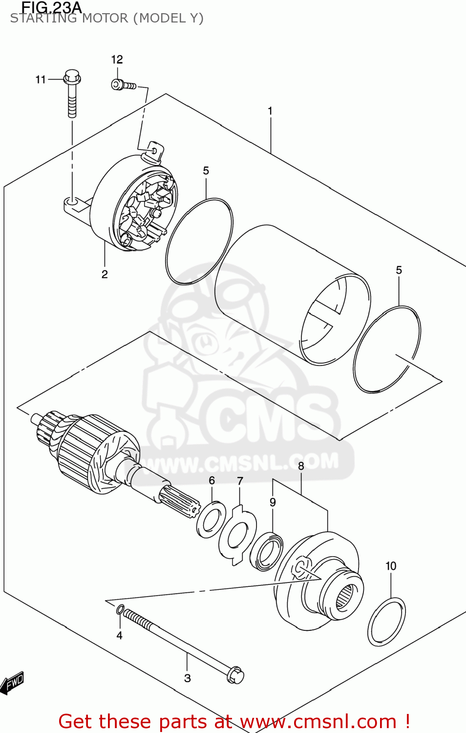 STARTING MOTOR (MODEL Y) GSXR600 1998 (W) USA (E03)