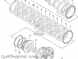 CLUTCH (MODEL V/W) - GSXR600 1998 (W) USA (E03)