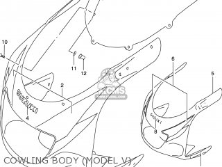 COWLING BODY (MODEL V) - GSXR600 1998 (W) USA (E03)