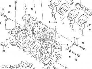 CYLINDER HEAD - GSXR600 1998 (W) USA (E03)