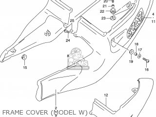 FRAME COVER (MODEL W) - GSXR600 1998 (W) USA (E03)