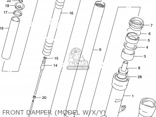 FRONT DAMPER (MODEL W/X/Y) - GSXR600 1998 (W) USA (E03)