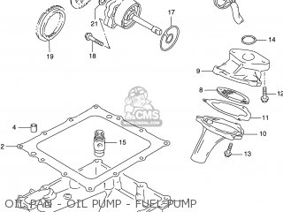 OIL PAN - OIL PUMP - FUEL PUMP - GSXR600 1998 (W) USA (E03)