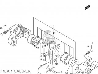 REAR CALIPER - GSXR600 1998 (W) USA (E03)
