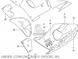 UNDER COWLING BODY (MODEL W) - GSXR600 1998 (W) USA (E03)