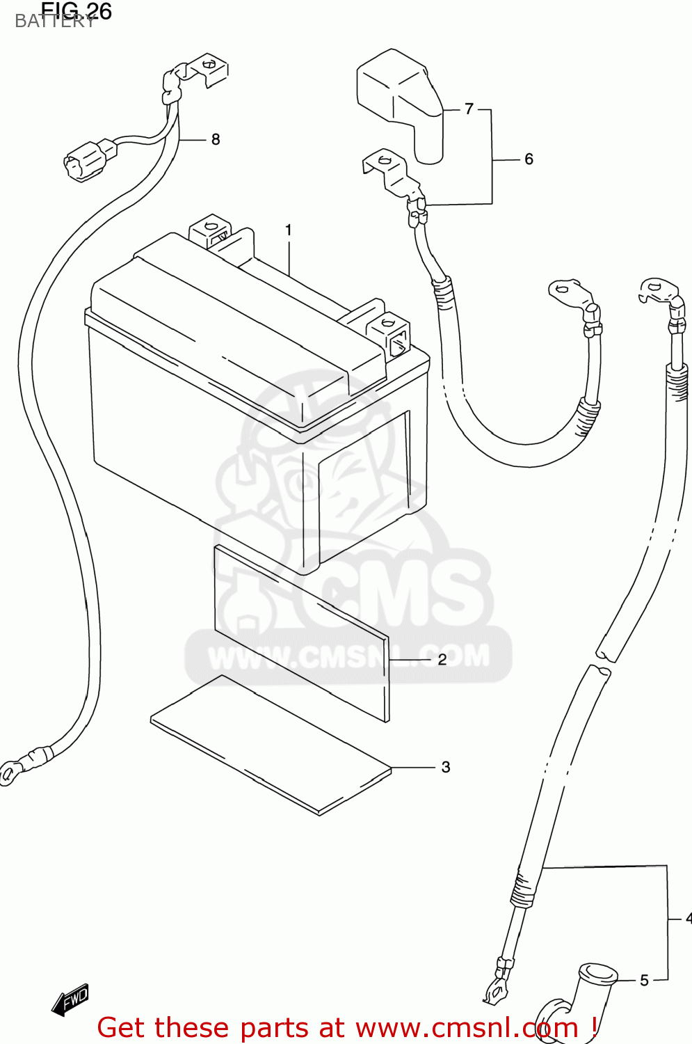 BATTERY GSXR600 1999 (X) USA (E03)
