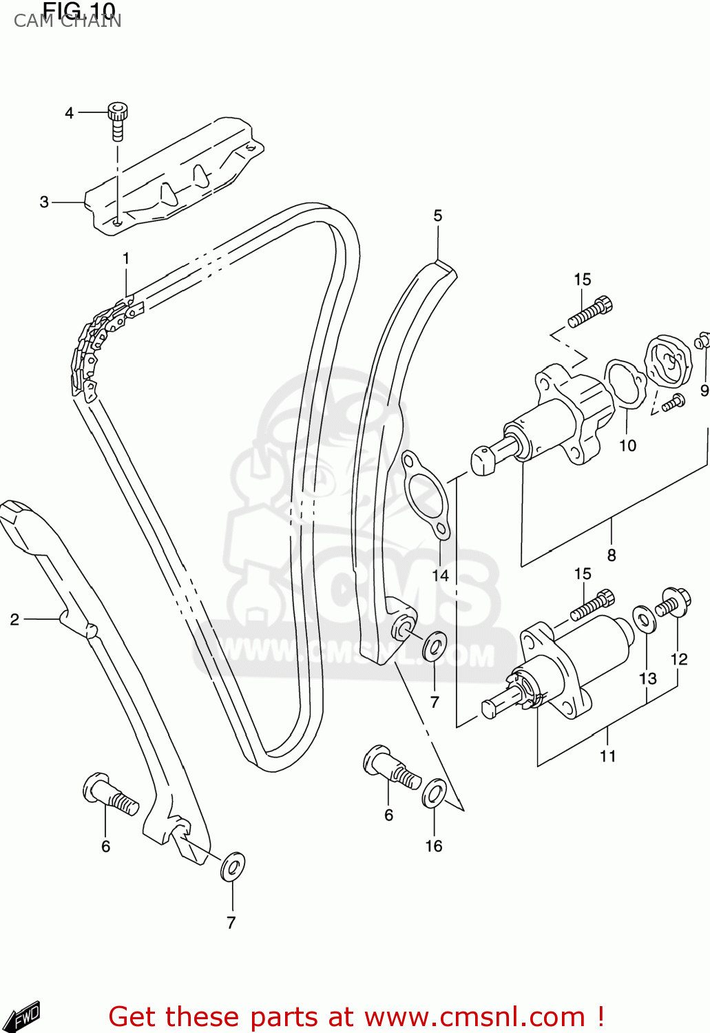 CAM CHAIN GSXR600 1999 (X) USA (E03)