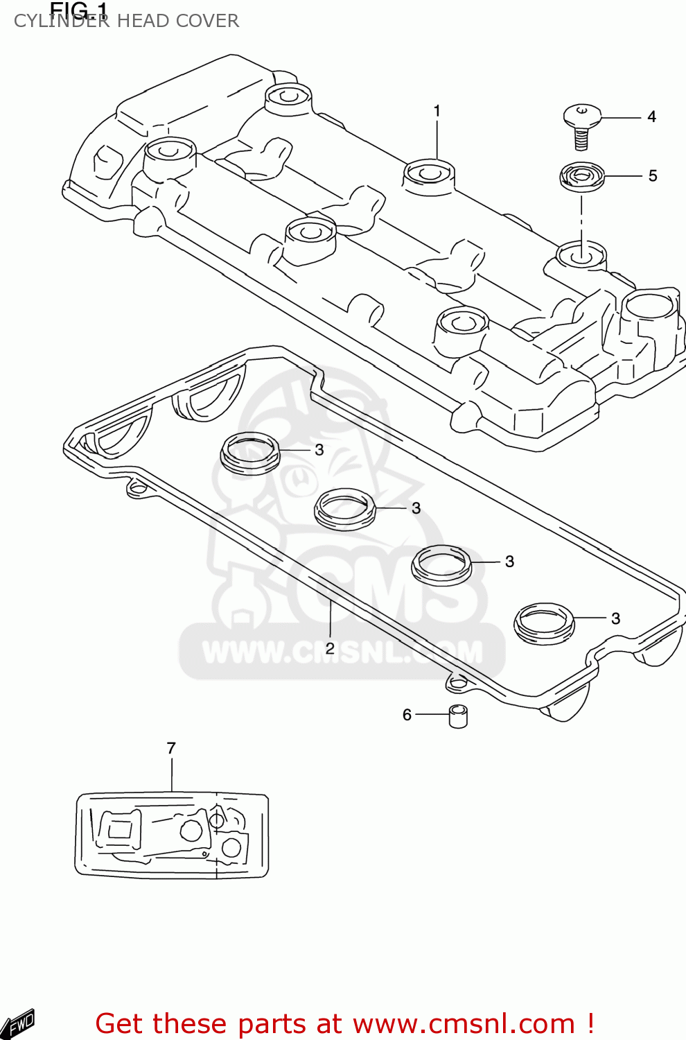 CYLINDER HEAD COVER GSXR600 1999 (X) USA (E03)