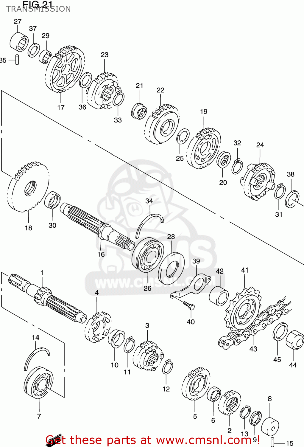 TRANSMISSION GSXR600 1999 (X) USA (E03)