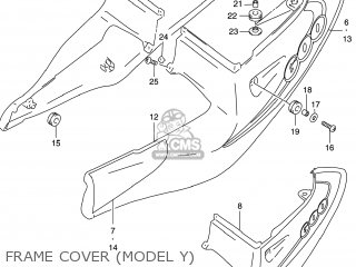 FRAME COVER (MODEL Y) - GSXR600 1999 (X) USA (E03)