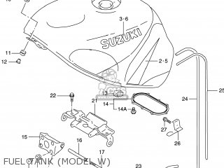 FUEL TANK (MODEL W) - GSXR600 1999 (X) USA (E03)