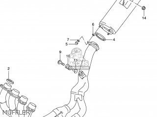 MUFFLER - GSXR600 1999 (X) USA (E03)