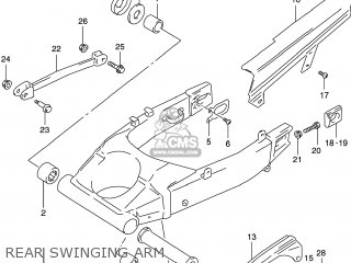 REAR SWINGING ARM - GSXR600 1999 (X) USA (E03)