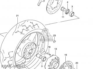 REAR WHEEL - GSXR600 1999 (X) USA (E03)