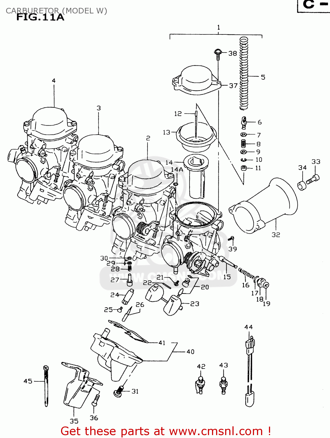 CARBURETOR (MODEL W) GSXR600 1999 (X)