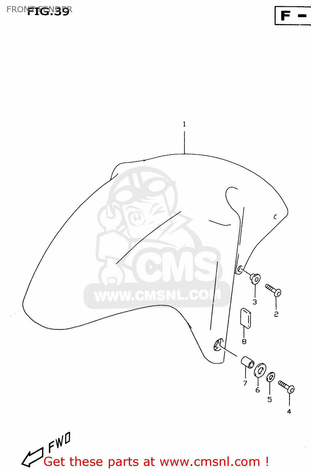 FRONT FENDER GSXR600 1999 (X)
