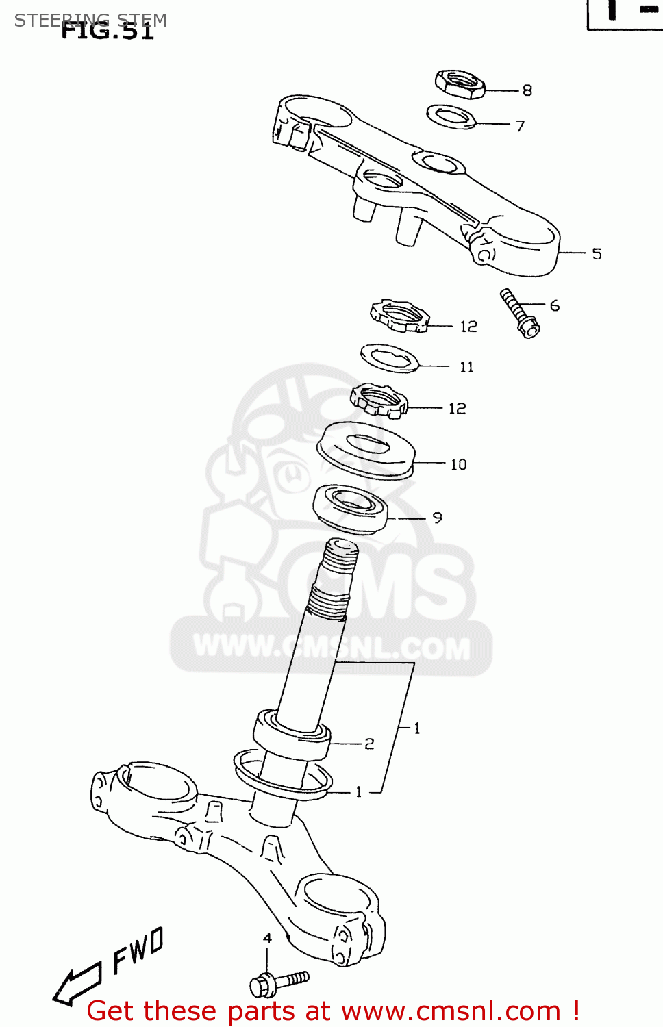 STEERING STEM GSXR600 1999 (X)