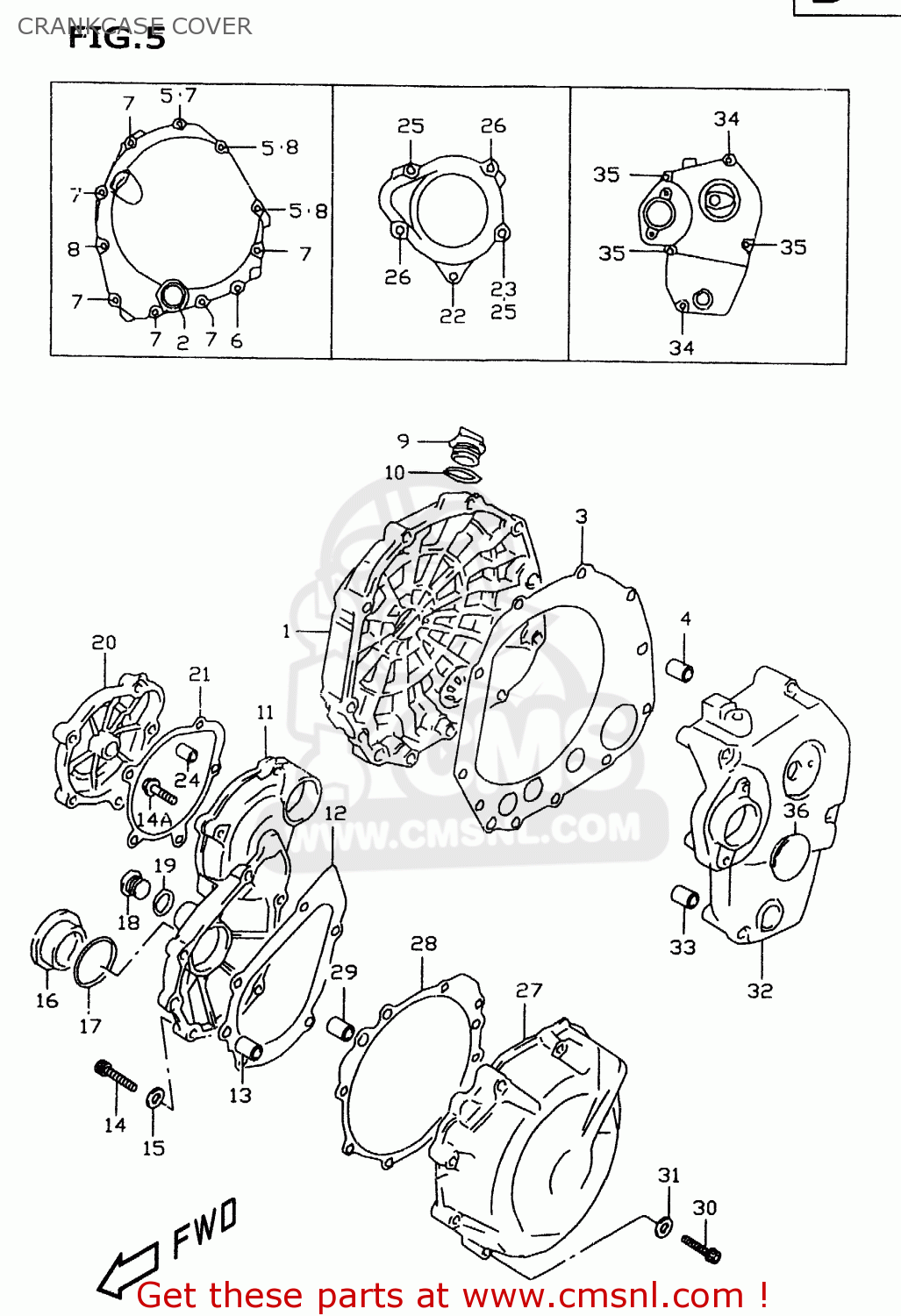 CRANKCASE COVER GSXR600 1999 (X)