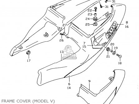FRAME COVER (MODEL V) - GSXR600 1999 (X)