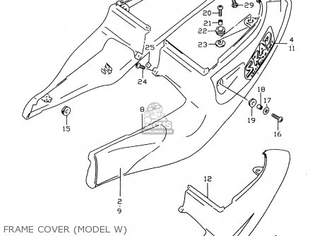 FRAME COVER (MODEL W) - GSXR600 1999 (X)